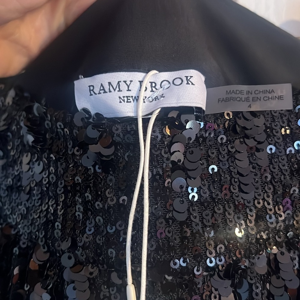 NWT RAMY BROOK Black Sequin Pants sizes 4 and 8 - Picture 6 of 9